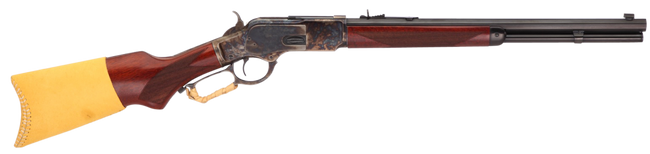 Taylors & Company 550202COM 1873 Comanchero 357 Mag Caliber with 10+1 Capacity, 18" Barrel, Color Case Hardened Metal Finish & Walnut Fixed Pistol Grip Stock (Full Size)