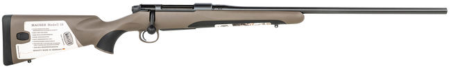 Mauser M18065PS M18 Savanna Full Size 6.5 PRC 4+1 22" Black Steel Barrel, Black Steel Receiver, Brown Fixed Synthetic Stock
