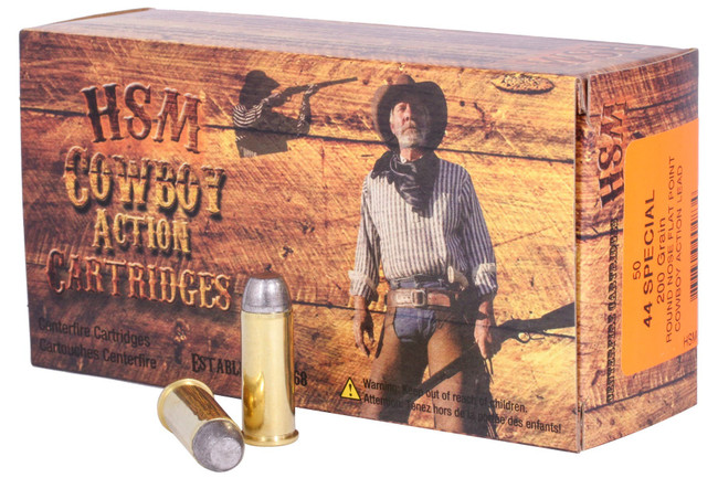 HSM Cowboy Action Handgun Ammunition 44 S&W Special 200 gr. 50 rd. - 44S5N - 837306004834