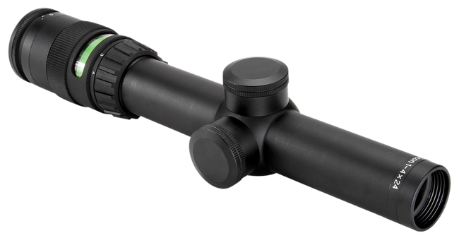 Trijicon 200057 AccuPoint  Black Hardcoat Anodized 1-4x 24mm 30mm Tube Illuminated Green Triangle Post Reticle