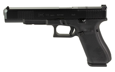 Glock PA163S103MOS G17L Gen5 MOS Full Size Frame 9mm Luger 17+1 6.02" Black Long Barrel, Black MOS Cut/Serrated Steel Slide, Black Polymer Frame w/Picatinny Rail, Black Textured Grip - PA163S103MOS - 764503062582