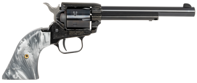 Heritage Rough Rider Revolver - Black | .22 LR | 6.5" Barrel | 6rd | Altamont Gray Pearl Grips