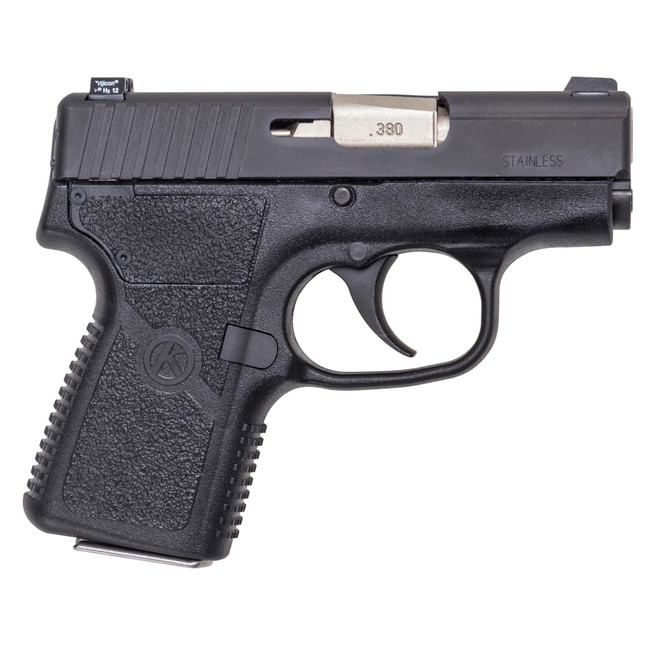 Kahr Arms KP3834N P380  380 ACP 6+1/7+1, 2.53" Stainless Match Grade Barrel, Matte Black Serrated Stainless Steel Slide, Black Polymer Frame, Black Textured Polymer Grip, Night Sights, Right Hand - KP3834N - 602686168298