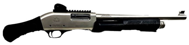 Black Aces Tactical Pro Series X Pump Action Shotgun - Nickel Finish | 12ga | 18.5" Barrel | Synthetic Furniture
