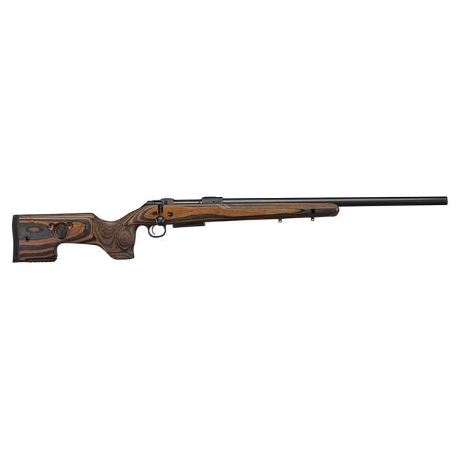 CZ-USA 07503 CZ 600 Range Full Size 308 Win 5+1, 24" Black Nitride Steel Threaded Barrel, Drilled & Tapped Receiver, Black Brown & Gray Laminate Fixed w/Adj Cheek Rest Stock, Right Hand - 07503 - 806703075037