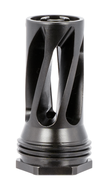 Huxwrx 1677 QD 556 Flash Hider Black with 1/2"-28 tpi Threads,  2.30" OAL & 1.20" Diameter for 5.56x45mm NATO AR-Platform