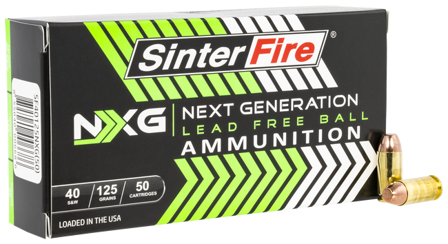 Sinterfire NXG Lead Free Ball Pistol Ammo 40 S&W 125 gr. Lead-Free Ball 50 rd.