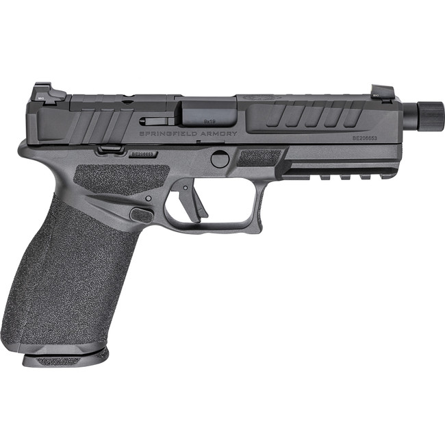 Springfield Armory ECT9459B3D Echelon  9mm Luger 17+1/20+1 5.28" Threaded Barrel, Black, Optic Cut Serrated Slide, Polymer Frame with Pic. Rail, Interchangeable Backstrap Grip, 3-Dot Tritium Sights - ECT9459B3D - 706397970536
