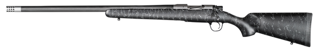 Christensen Arms 8010600100 Ridgeline  6.5 Creedmoor 4+1 24" Carbon Fiber/Threaded Barrel, Tungsten Gray Cerakote, Black with Gray Webbing Stock,
