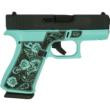Glock G43X 9mm Luger 3.4in 10rd Blue Tiffany Rose Cerakote