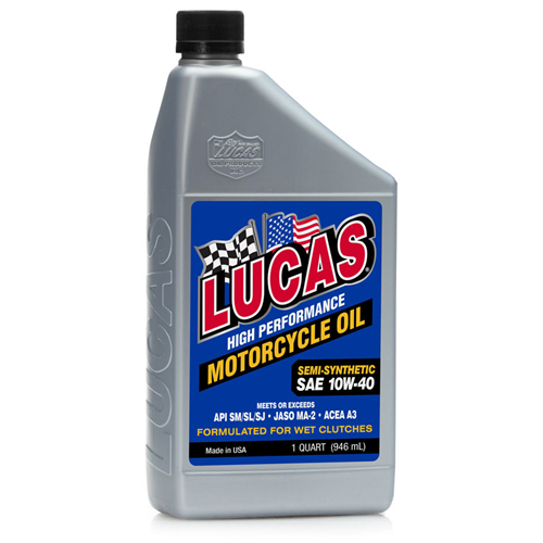 Semi-Synthetic SAE 10W-40 High Performance Motorcycle Oil - 10710-6