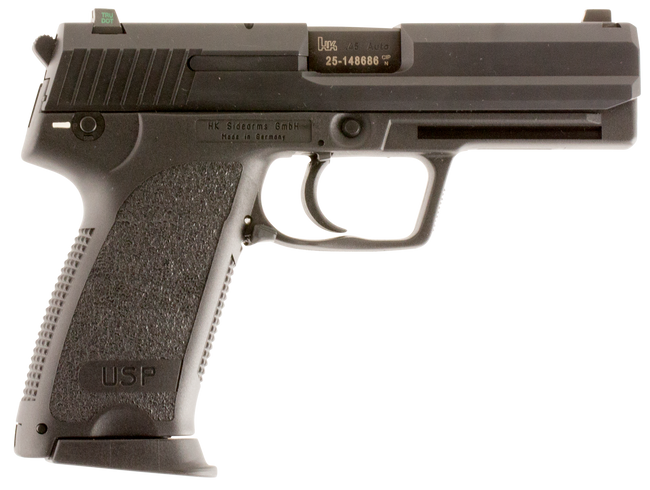HK USP V1, 45ACP, 4.4in. Barrel, 10rd, Night Sights - Black (81000325)