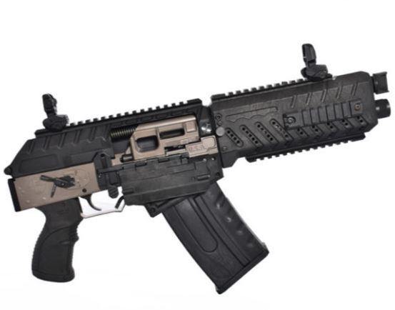 FosTech Origin-12 SABS Semi-Automatic Breaching Shotgun (AOW) - Hard Nickel w/ Nickel Internals | 12ga | 9.75" Barrel