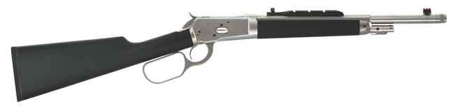 Taylors & Company 220097 1892 Alaskan Take-Down 44 Rem Mag Caliber with 5+1 Capacity, 16.50" Barrel, Matte Chrome Metal Finish & SoftTouch Black Synthetic Stock (Full Size)