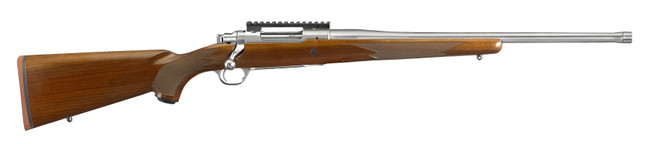 Ruger 57105 Hawkeye Hunter Full Size 6.5 PRC 3+1 22" Satin Stainless Steel Threaded Barrel, Picatinny Rail Steel Receiver, Fixed American Walnut w/Pistol Grip Stock - 57105 - 736676571055