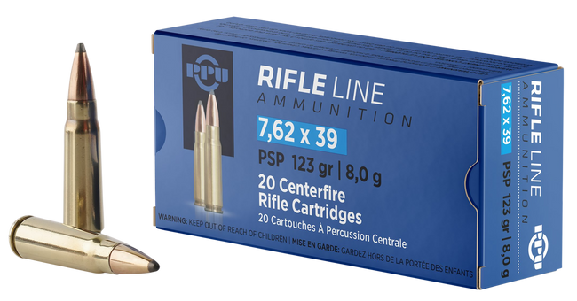 Prvi Partizan PPU PP76239P 7.62x39mm Pointed Soft Point 123 Grain 20 Rounds