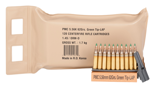 PMC X-TAC 5.56 NATO LAP 62 Grain 120 Rounds