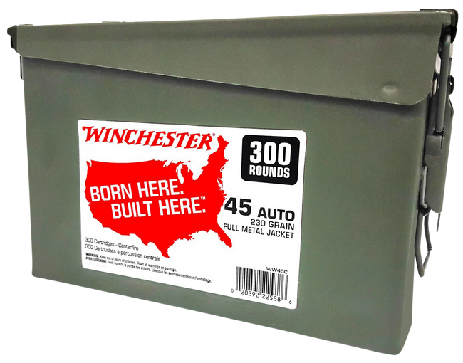 Winchester WW45C 45 ACP Full Metal Jacket 230 Grain 300 Rounds