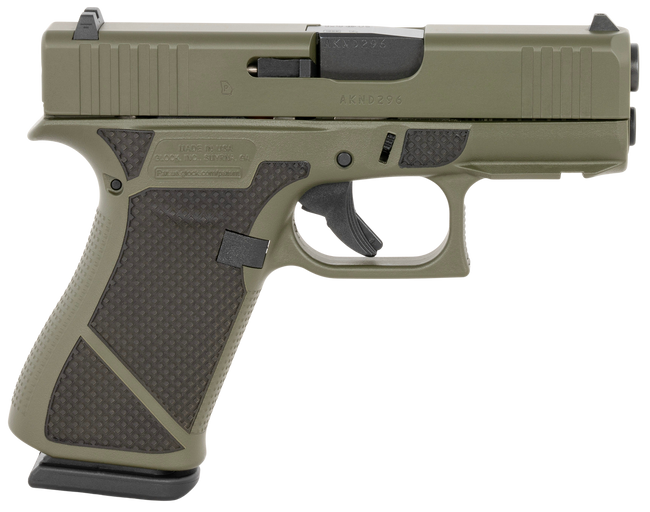 Glock G43X 9mm Luger 3.4in 10rd OD Green Diamond Stippling
