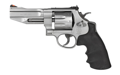 Smith & Wesson 178014 Model 627 Pro *CA Compliant N-Frame 357 Mag 8 Shot 4" Matte Stainless Steel Barrel, Stainless Cylinder, Matte Stainless Steel Frame, Black Finger Grooved Grip, Exposed Hammer - 178014 - 022188780147