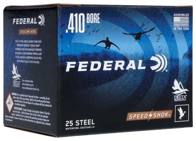 Federal Speed-Shok Load 410 ga. 3 in. 3/8 oz. 6 Shot 25 rd.