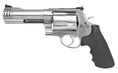 Smith & Wesson 163465 Model 460 XVR 460 S&W Mag 5" Stainless Steel Barrel & 5rd Cylinder, Satin  Stainless Steel X-Frame, Includes Two Rear Sights & Two Muzzle Brakes - 163465 - 022188634655