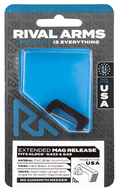 Rival Arms RA72G004A Magazine Release Extended Aluminum for Glock 43X 48