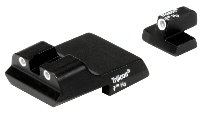 Trijicon 600437 Bright & Tough Night Sights  Green/Tritium White Outline Front Sight-Green/Tritium White Outline Rear Sight Smith & Wesson 1911