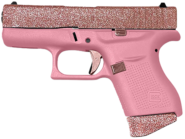 Glock G43X Mos 9mm Luger 3.41in 10rd Pink Cerakote