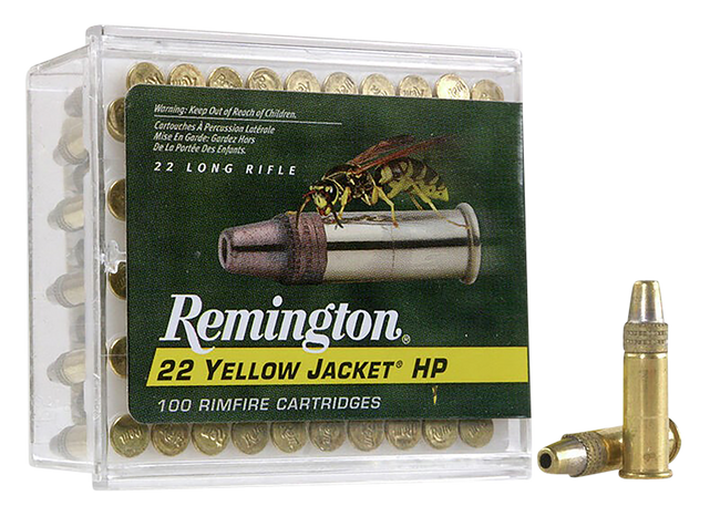 Remington Yellow Jacket 22 LR Truncated Cone Hollow Point 33 Grain 100 Rounds