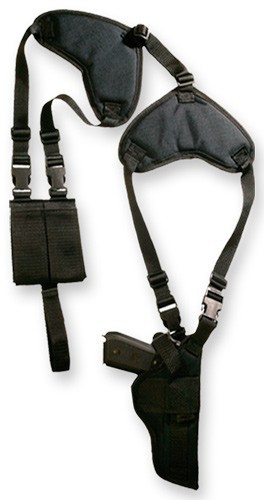 Bulldog Deluxe Shoulder Holster Vertical for Large Frame Autos with 3.5-5" Barrels Black Ambi