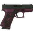 Glock G43X 9mm Luger 3.4in 10rd Black Cherry Cerakote Paisley Design