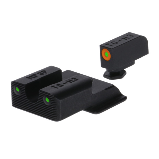 TruGlo TG231MP3C Tritium Pro  Black | Green Tritium Orange Outline Front Sight Green Tritium Rear Sight