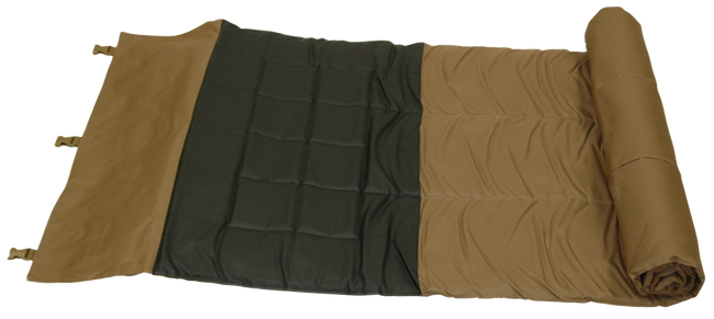 Boyt Harness 79021 Max-Ops Shooting Mat Water Resistant Coyote Brown Polyester with Non-Slip Rubber Surface & Poly Webbing Strap 27" x 85"