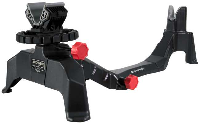 Birchwood Casey CSR Foxtrot Shooting Rest Black Non-Marring Material/Red Accents, Adjustable Elevation, Removeable Center Section for Pistols & Rifles