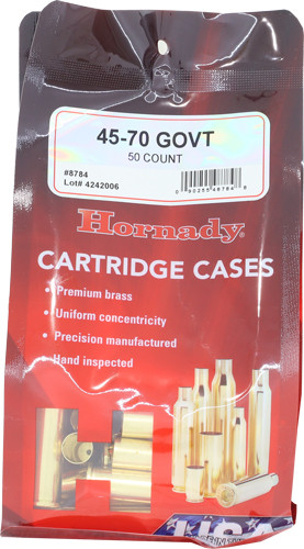 Hornady Unprimed Brass Rifle Cartridge Cases .45-70 Govt 50/ct - 8784 - 090255487848