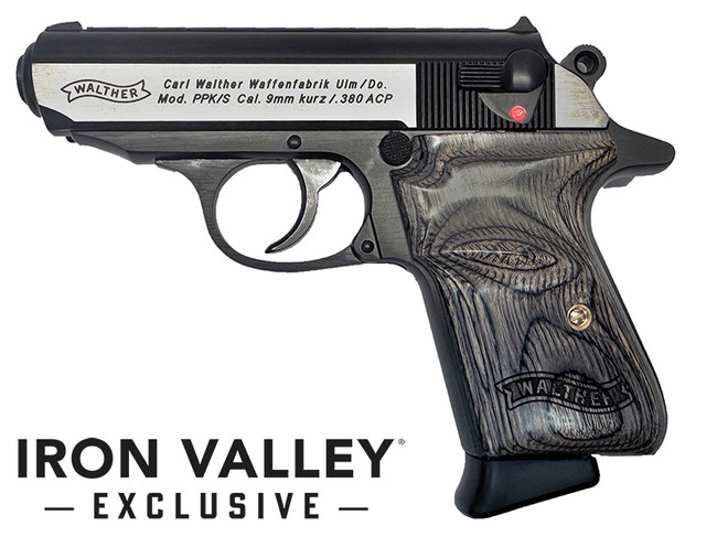 Walther PPK/S .380 ACP 3.3" Barrel 7 Rounds Two-Tone Grey Laminate Grips