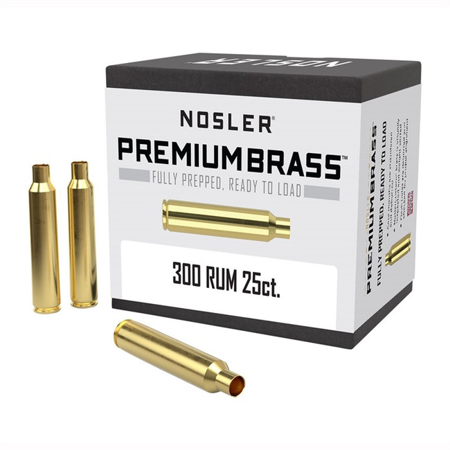 Nosler Unprimed Brass Rifle Cartridge Cases 25 Per Box .300 Rem Ultra