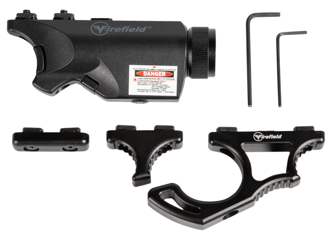 Firefield FF35010K Rival XL Foregrip Flashlight Red Laser Combo Kit  Matte Black 75/150 Lumens White LED Light