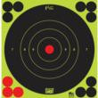 Pro-Shot 6BGREEN12PK SplatterShot  Self-Adhesive Paper Black/Green 6" Bullseye 12 Pack