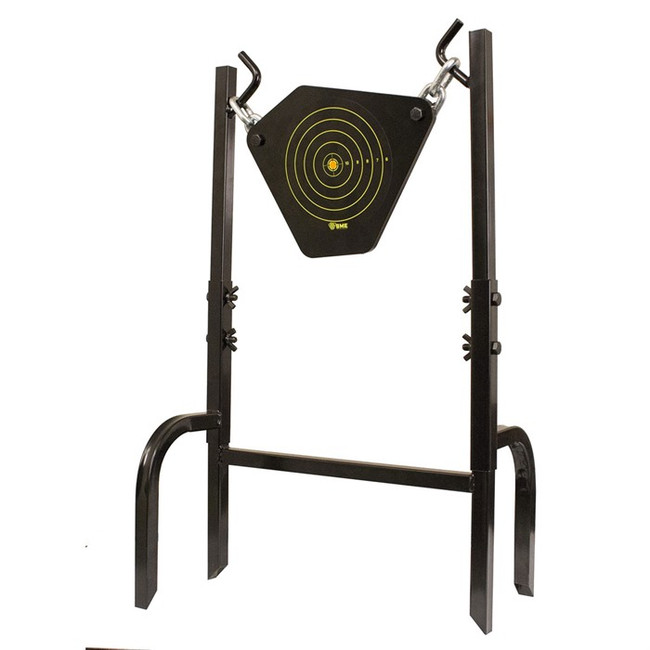 SME 95GNG Gong Heavy Duty 9.50" Handgun/Rifle Black 10MM NM500 Steel Bullseye Includes Black