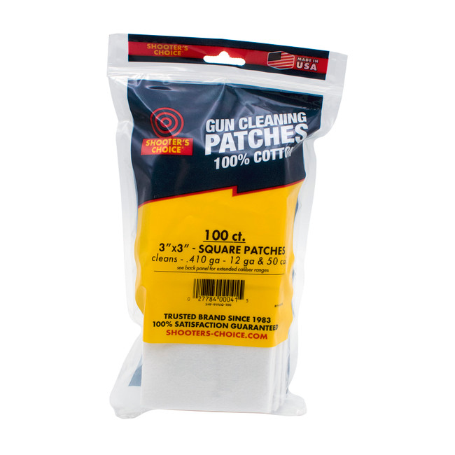 OTIS 3" SQ CLEANING PATCHES 100CT