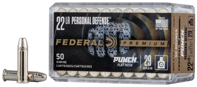 Federal Premium Personal Defense Rimfire Ammo 22 LR. 29 gr. FN 50 rd. - PD22L1 - 604544671162