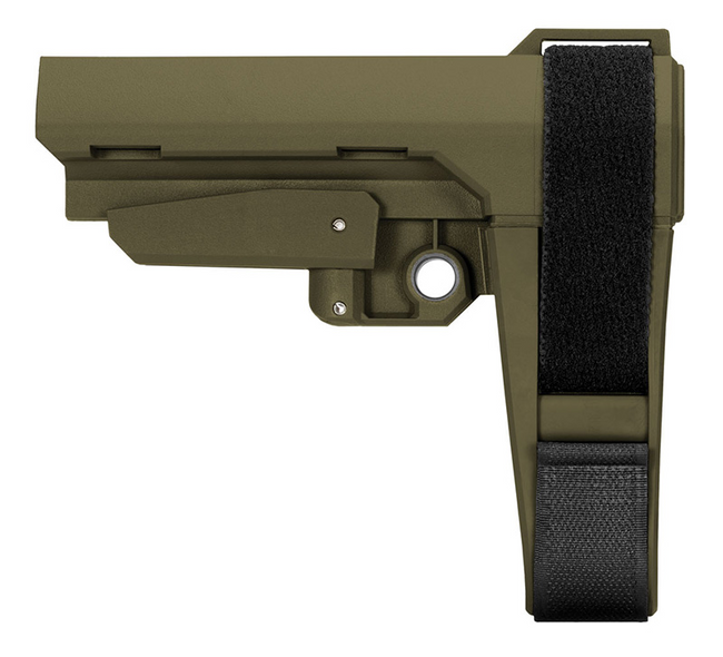 SB Tactical SBA3X04SB SBA3 X Synthetic OD Green 5-Position Adjustable for AR-Platform (Tube Not Included)