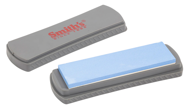 Smiths Products 51314 DualGrit Double-Sided Whetstone 6" Grit Sharpener Medium Gray