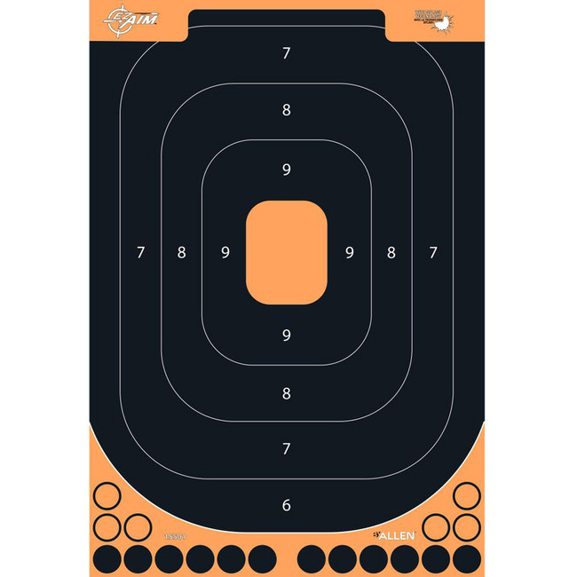 Allen Adhesive Splash Handgun Training Target 12x18" Orange and Black 5 Pack - 15501 - 026509062530