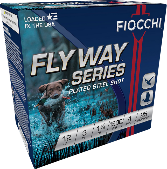 Fiocchi Flyway Shotgun Loads 12 ga. 3 in. 1 1/8 oz. 1500 FPS 4 Shot 25 rd.