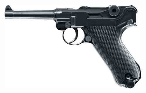 Umarex USA 2251800 Legends P.08  CO2 177 BB 21+1 4.60" Black Polymer Grips