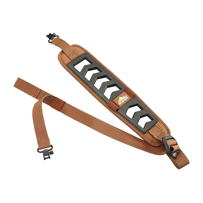 Butler Creek 190031 Featherlight Rifle Sling Brown w/Black Accents Foam 22"-36" OAL 3" Wide Adjustable Design 2 Cartridge Loops & Swivels
