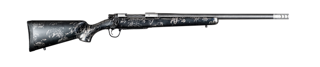 Christensen Arms 8010631600 Ridgeline FFT TI 6.8 Western 3+1 20" Carbon Fiber Threaded Barrel, Stainless Titanium Rec, Black with Gray Accents Stock